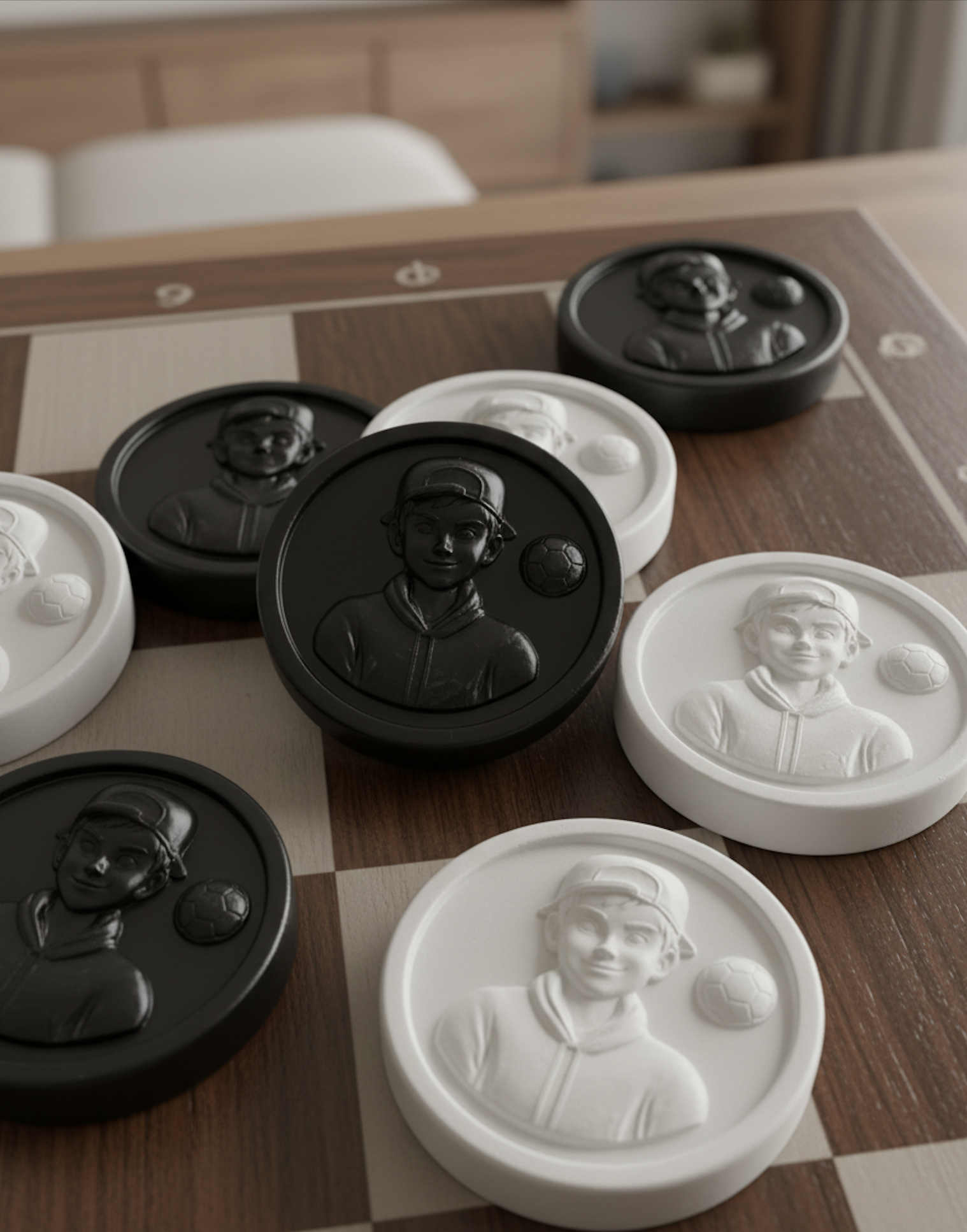 Juego de damas personalizado